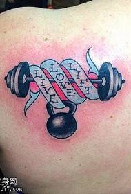 Shoulder barbell tattoo pattern