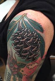 Shoulder pine tattoo pattern