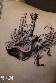 Shoulder music tattoo pattern