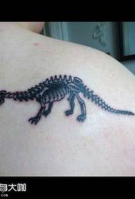 Shoulder dinosaur bone tattoo pattern