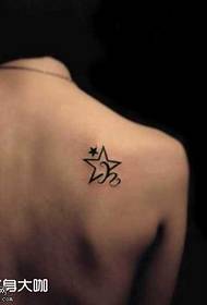 Shoulder star tattoo pattern
