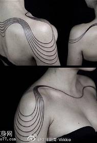 Shoulder line tattoo pattern