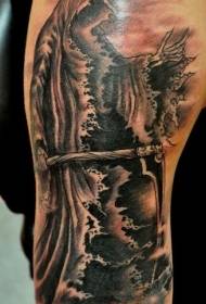 Stor arm stor død tatoveringsmønster