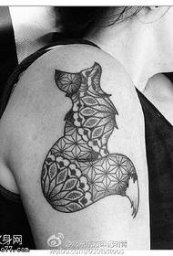 Brahma cat tattoo pattern on the shoulder