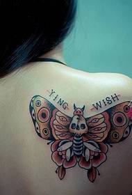 Beauty flower butterfly shoulder shoulder tattoo picture