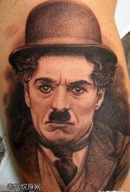 Comedy master Chaplin avatar tattoo pattern