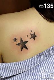 Patrón de tatuaje de estrella de cinco puntas de Patriot