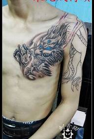 Chinese style dragon's descendant tattoo pattern