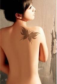 Personality female back shoulder wings tattoo picture picture