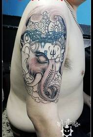 Classic Thai elephant god tattoo pattern