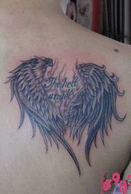 Wings English creative tattoo pictures