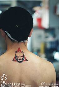 Cool triangle Shar Pei tattoo pattern