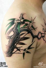 Shoulder tree vine tattoo pattern