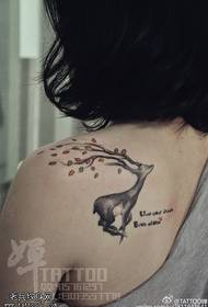 Abstrakta sento de tatuado de cervoj