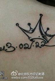 Tattoo-patroan foar digitale kroan dy't spesjale betsjutting fertsjintwurdiget