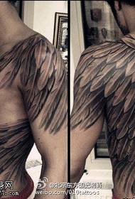 European and American men's shoulders atmosphere wings tattoo pattern