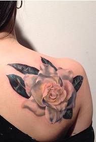 Female shoulders only beautiful roses tattoo pattern pictures