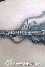 Klasické houslové tetování vzor