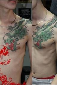 Boys shoulder super domineering dragon tattoo pattern pictures