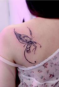Female shoulders beautiful fashion good looking elf tattoo picture