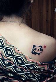 Cute and beautiful little panda tattoo picture picture on the shoulder
