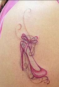 Female shoulders only beautiful looking female high heels tattoo pictures