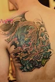 Domineering Tang Lion Shoulder Tattoo Picture