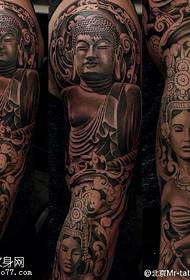 Realistiese atmosfeer van die Buddha tattoo patroon