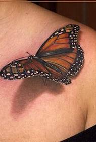 Fete umeri realiste imagini tatuaje fluture 3D