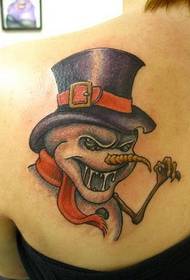 Shoulder creative personality evil fog snowman tattoo picture