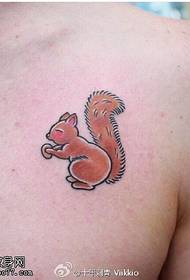 Little squirrel tattoo pattern on the shoulder