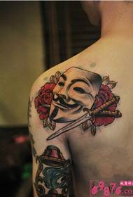 V-Vendetta Mask Tattoo Foto