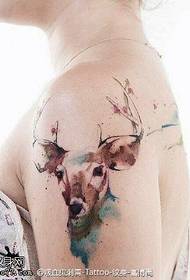 Pattern di tatuaggi di antilope di tinta