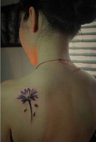 Girl's shoulders and fine-looking colorful small Zouju tattoo pictures
