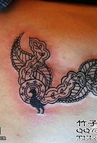Shoulder spurs phoenix tattoo pattern
