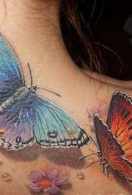 ပခုံး 3D Butterfly Tattoo ပုံစံရုပ်ပုံ