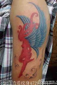 Painted angel elf tattoo pattern
