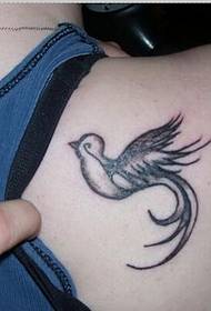 Shoulder black fashion good looking pigeon tattoo pattern picture