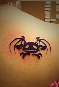 Back shoulder evil little devil tattoo picture