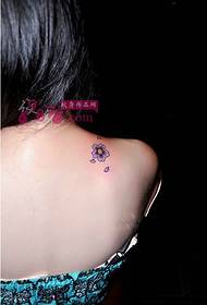 Scented shoulder purple small cherry tattoo picture