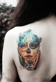 Scented shoulders beautiful portrait fashion tattoo pictures