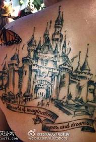 Classical castle tattoo tattoo pattern