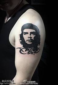 Shoulder che Guevara head tattoo pattern
