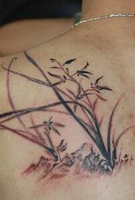 Boys shoulder small fresh and beautiful flowers tattoo pattern pictures