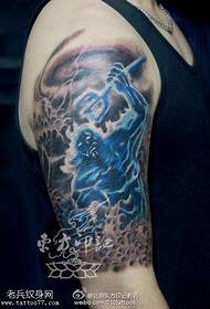 I-Classic sea god king tattoo tattoo iphethini