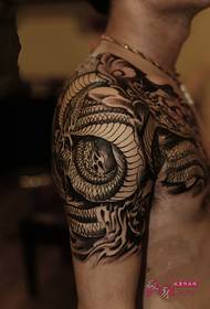 Domineering Shoulder Dragon Totem Tattoo Picture