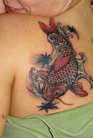 Beautiful shoulder squid tattoo