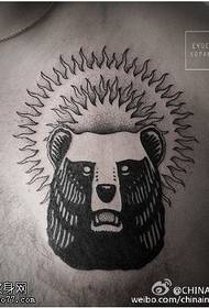 Classic Stinging Sun Panda Tattoo Pattern