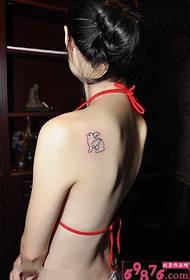 Sexy beauty fragrant shoulder bunny tattoo picture