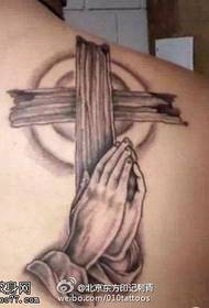 Kors tatuering mönster av Jesus tro